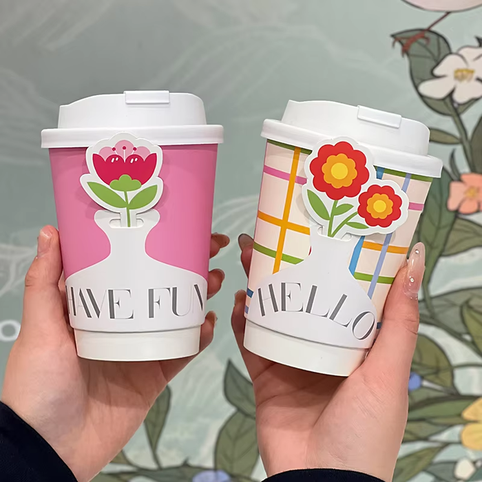 Papieren Koffie Bekers Double Wall - afbeelding 5