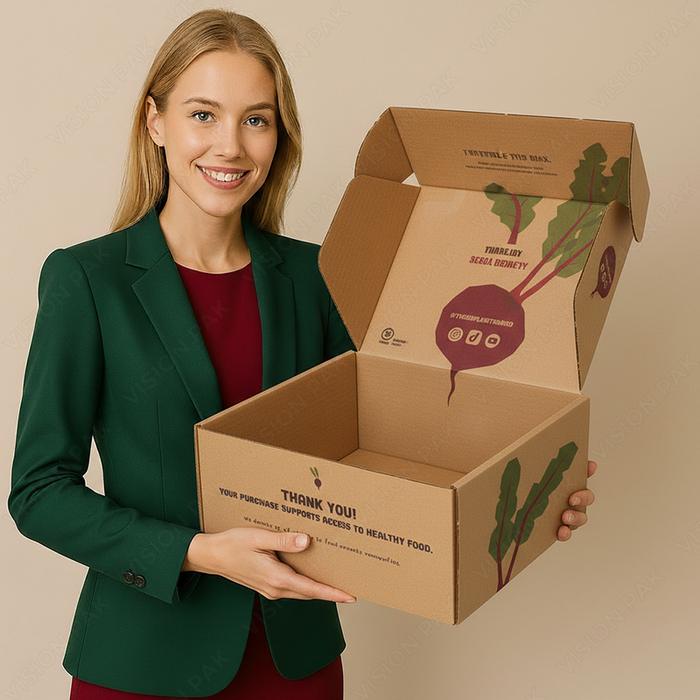 Corrugated Verzend Verzend Papieren Verpakking Doos - afbeelding 3