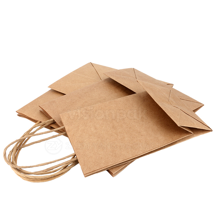 Kraft Papieren Papieren Tas for Afhaal Food Verpakking - afbeelding 4