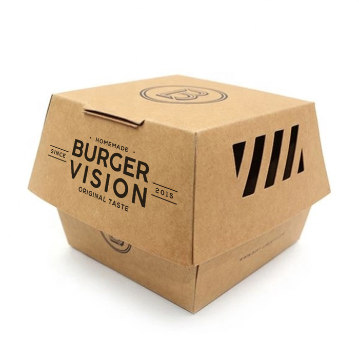 Kraft Papieren Burger Papieren Doos - afbeelding 2