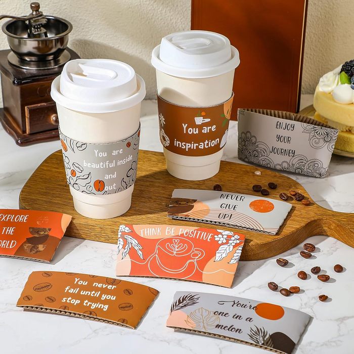 Disposable Koffie Beker Sleeves - afbeelding 2