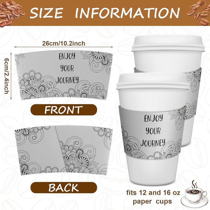 Disposable Koffie Beker Sleeves - afbeelding 3