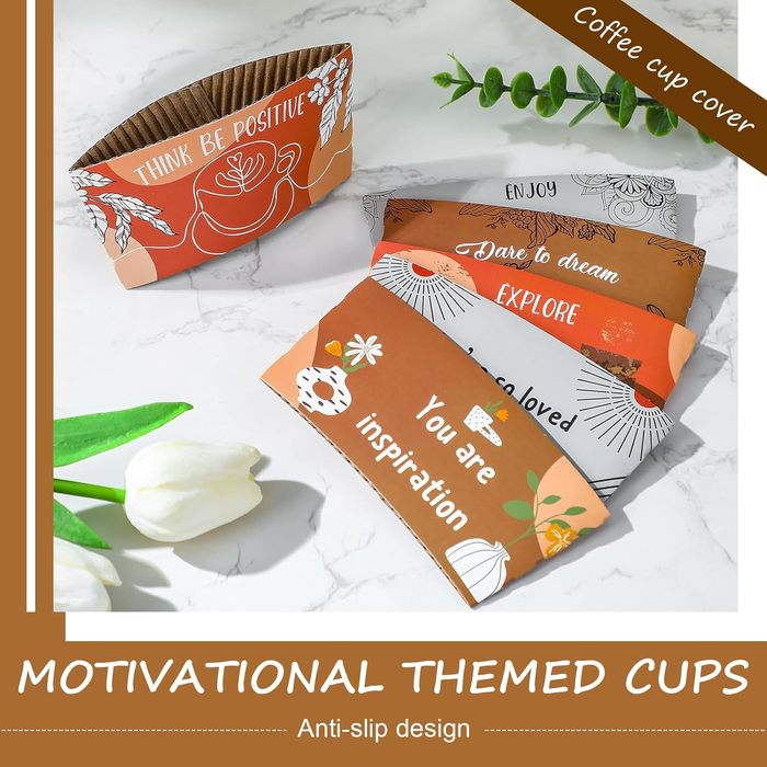 Disposable Koffie Beker Sleeves - afbeelding 4