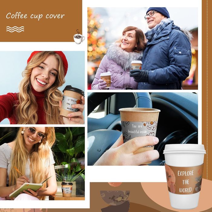 Disposable Koffie Beker Sleeves - afbeelding 6